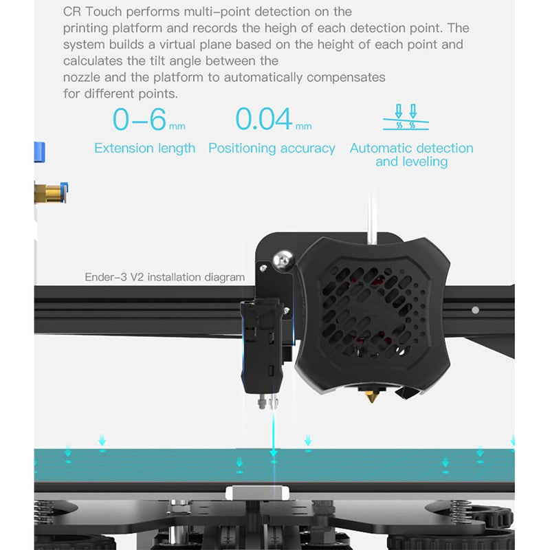 Original Upgrade CR Touch Kit 3D Drucker Auto Bed Leveling Sensor Kit für Ender 3 V2 / Ender 3 Pro /
