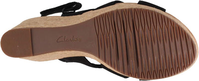 Clarks Damen Annadel Bari Plattform 37.5 EU Schwarzes Nubukleder, 37.5 EU Schwarzes Nubukleder