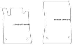 MDM fussmatten für Mercedes SLK (R171) ab 05.2004-02.2011 Passform wie Original aus Velours, Automat