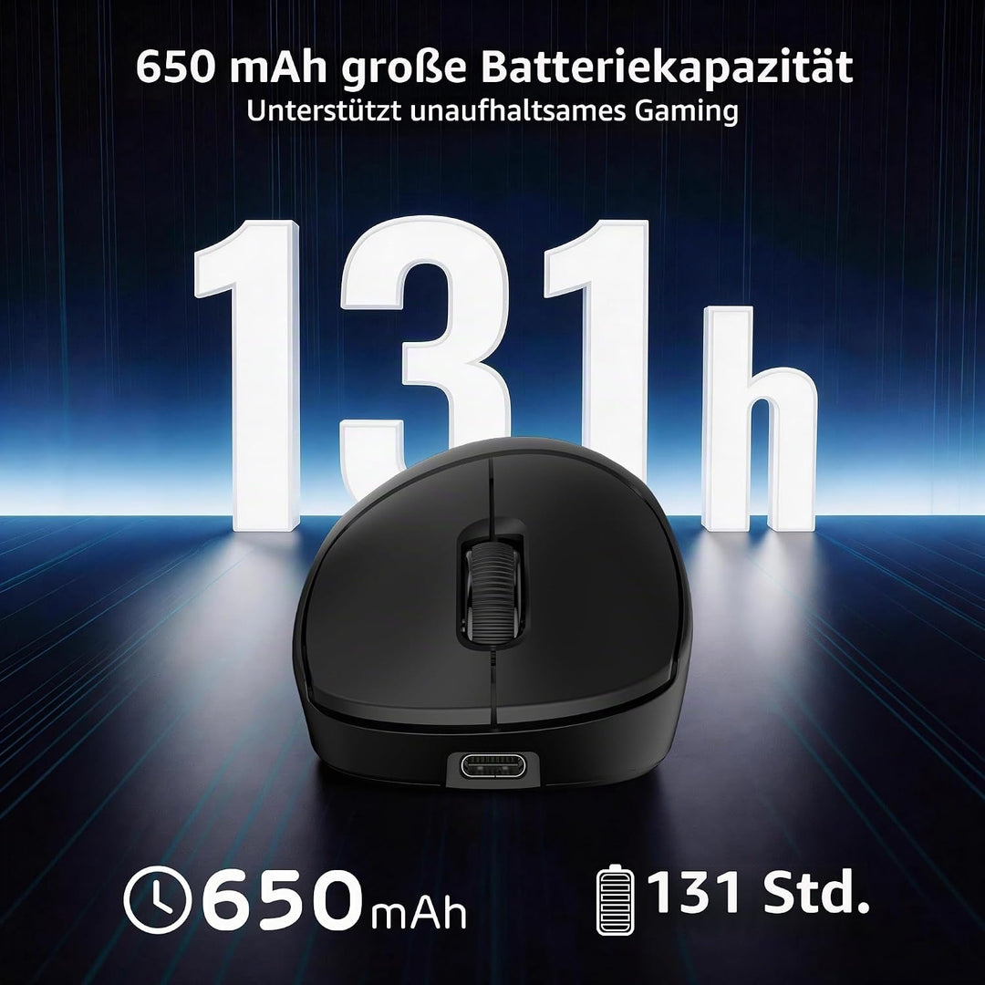 RK ROYAL KLUDGE MG5 8K kabellose Gaming Maus, 42K DPI PAW3950 Sensor, 56g leichte ergonomische, dopp