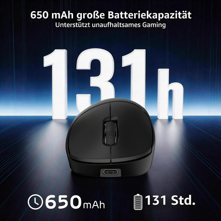 RK ROYAL KLUDGE MG5 8K kabellose Gaming Maus, 42K DPI PAW3950 Sensor, 56g leichte ergonomische, dopp