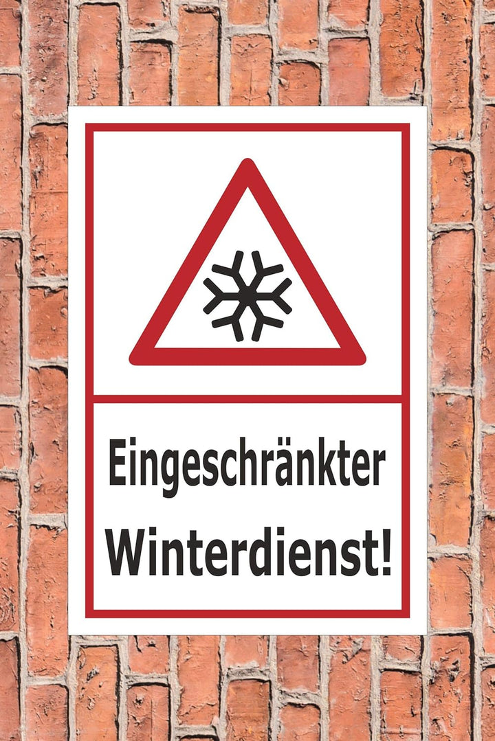 Melis Folienwerkstatt Schild Eingeschränkter Winterdienst - 60x40cm - 3mm Aluverbund – 20 VAR S00018