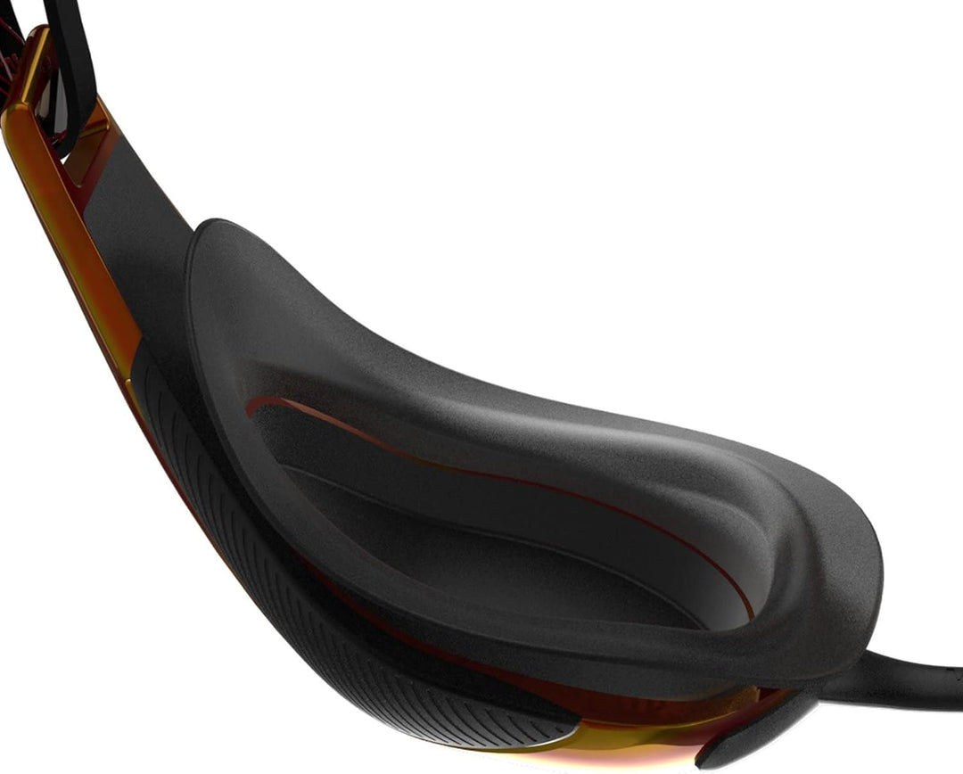 Speedo Unisex Fastskin Hyper Elite Mirror Schwimmbrillen (1er Pack) Einheitsgrösse Schwarz/Oxidgrau/