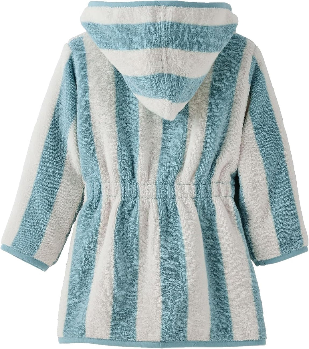 Vertbaudet Kinder Bademantel Capsule STRANDKORB, mit Recycling-Baumwolle blau gestreift 4 Jahre, bla