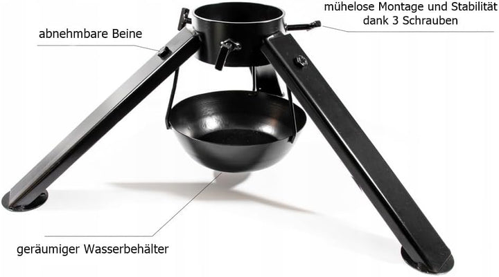 Weihnachtsbaumständer aus Metall Christbaumständer Baumständer Schwarz Halter Tannenbaumständer Weih