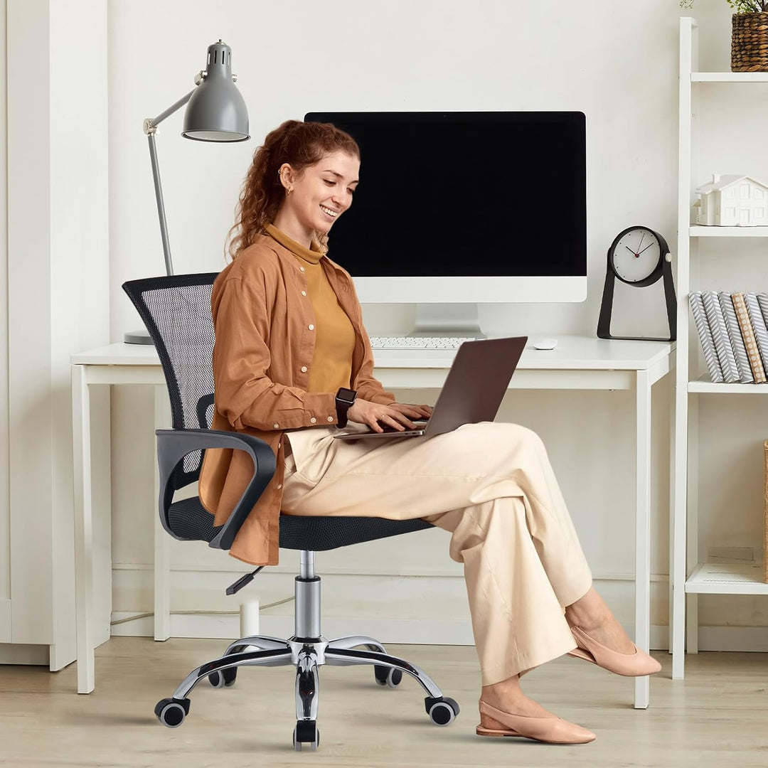 TUKAILAI Bürostuhl Ergonomisch, Schreibtischstuhl aus Netzstoff, Chefsessel mit Lendenwirbelstütze,