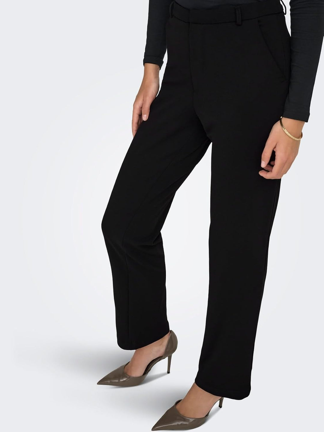 JdY Damen Hose Jdygeggo Straight Pant JRS Noos XS / 34L Schwarz, XS / 34L Schwarz