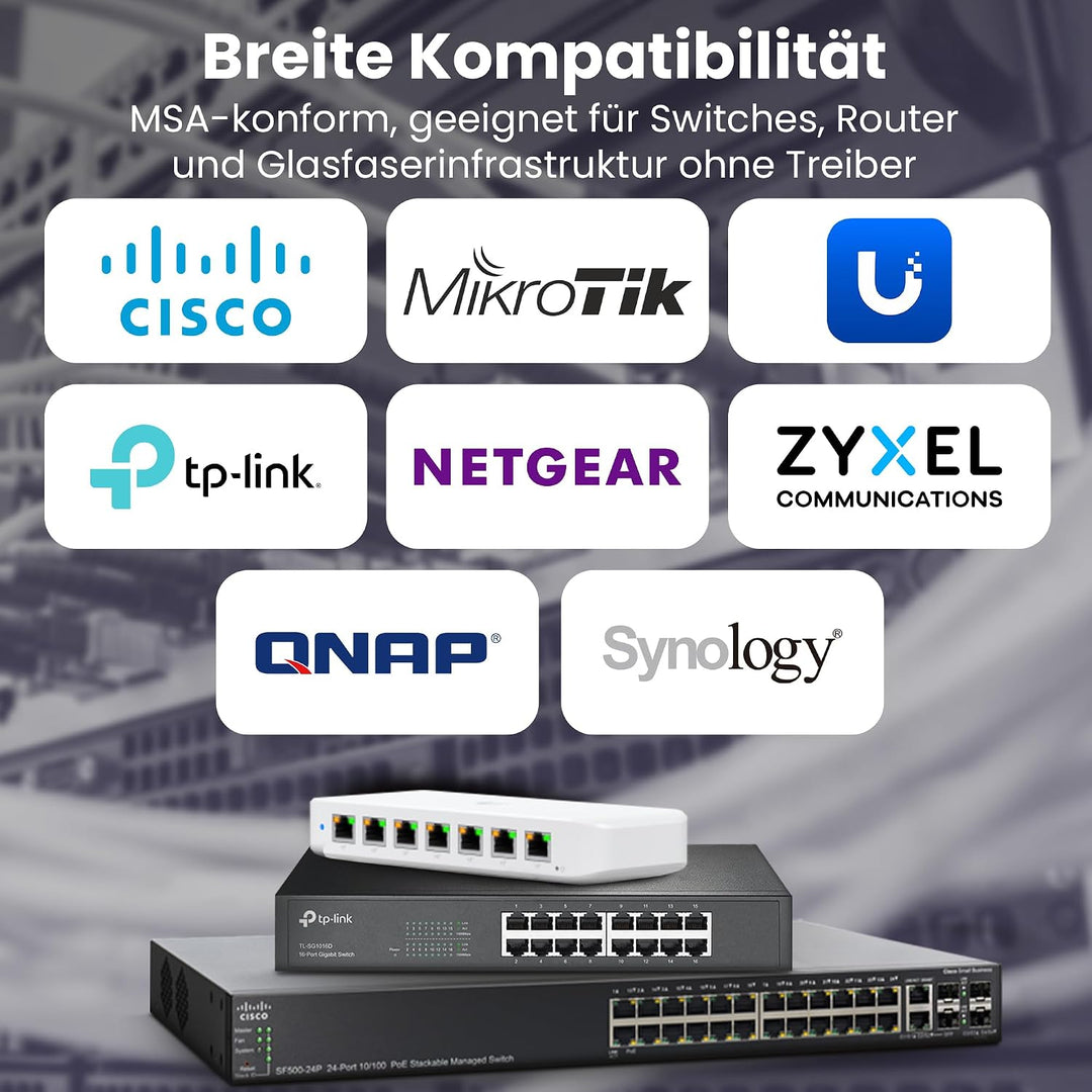 Extralink WDM SFP Modul Singlemode 10G LC 1270/1330nm bis 2km – Kompatibel mit Ubiquiti UniFi Netgea