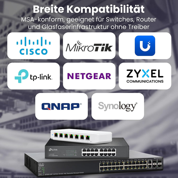 Extralink WDM SFP Modul Singlemode 10G LC 1270/1330nm bis 2km – Kompatibel mit Ubiquiti UniFi Netgea