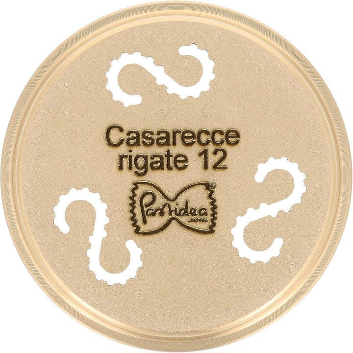 Pastidea - Matrize Bronze - Casarecce gestreift 12mm - kompatibel mit Kenwood Pasta Fresca oder mit