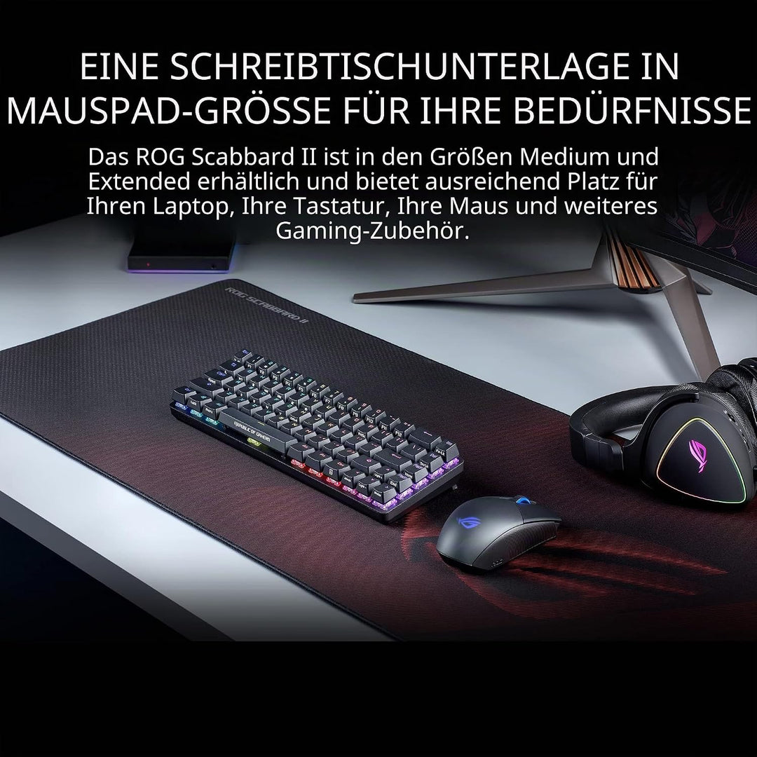 ASUS ROG Scabbard II Gaming-Mauspad – schützende Nano-Beschichtungs-Oberfläche weist Wasser-Ölstaub