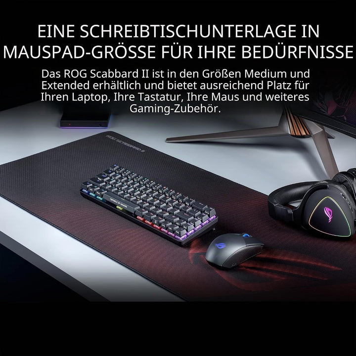 ASUS ROG Scabbard II Gaming-Mauspad – schützende Nano-Beschichtungs-Oberfläche weist Wasser-Ölstaub