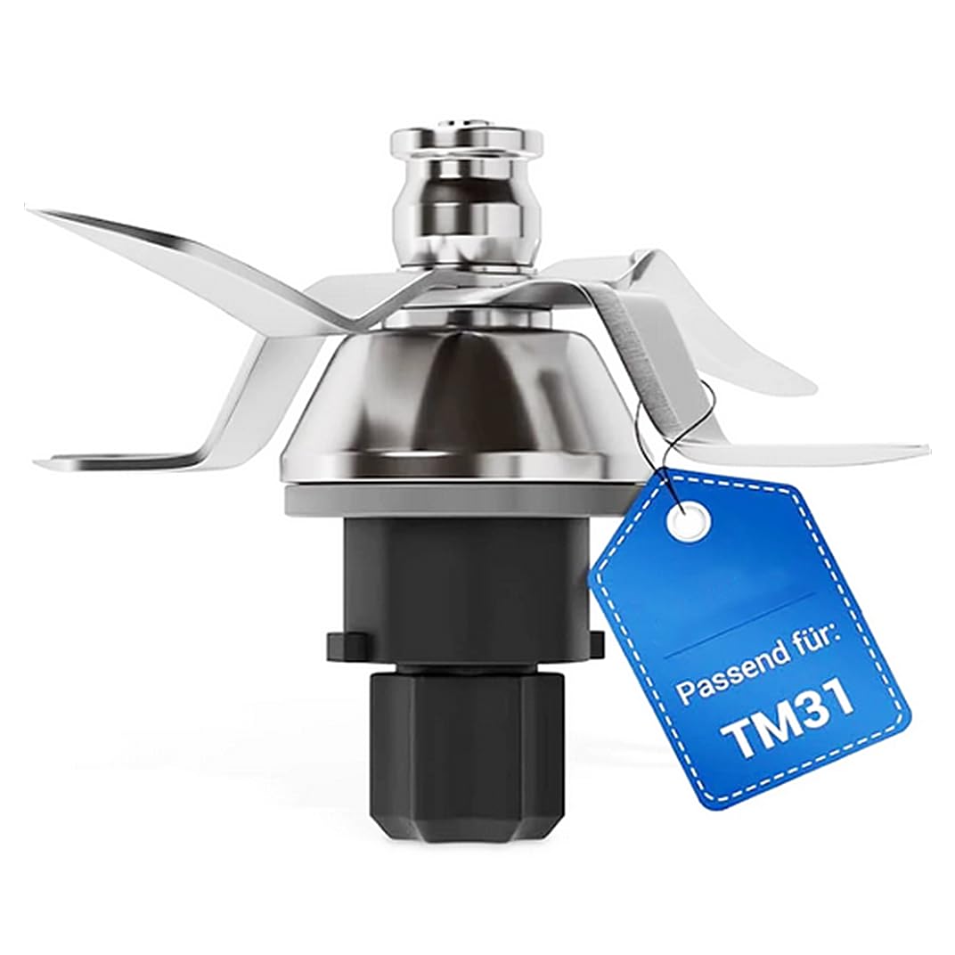 Messer für Thermomix TM31,TM31 Ersatzklinge mit Dichtungsring,Ersatzmesser Edelstahl Ersatzteile Kom