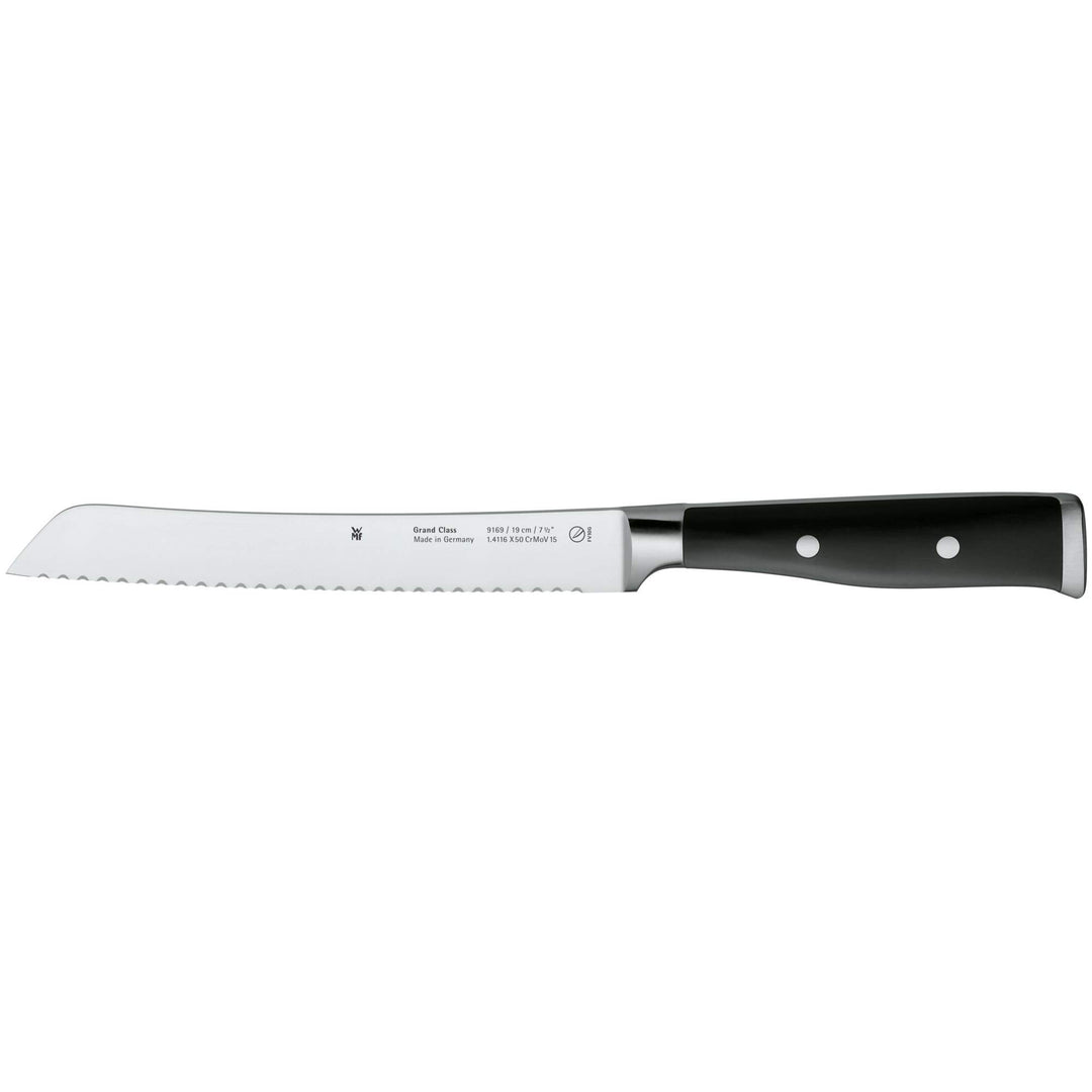 WMF Grand Class Brotmesser Wellenschliff 33 cm, Made in Germany, Brötchenmesser, Messer geschmiedet,