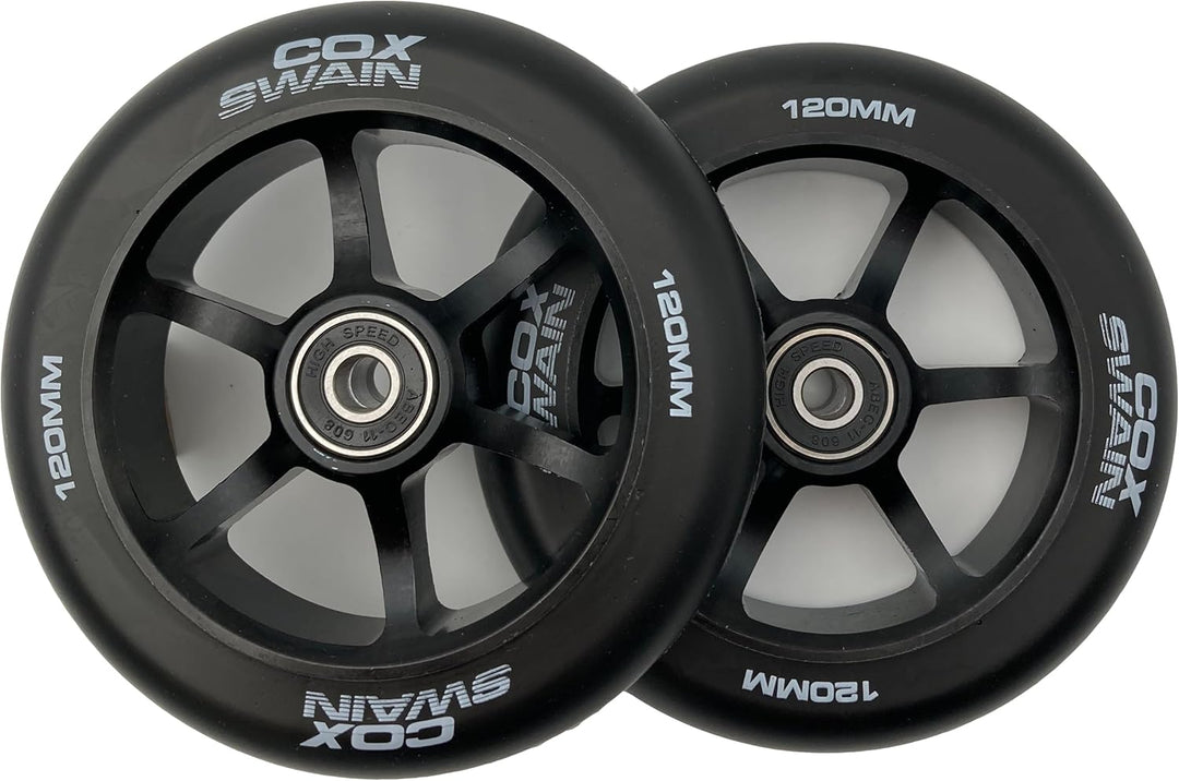 Cox Swain 2 STK. High End Stunt Scooter Rollen Komplett Set mit ABEC 11 Kugellagern und Alu Spacern: