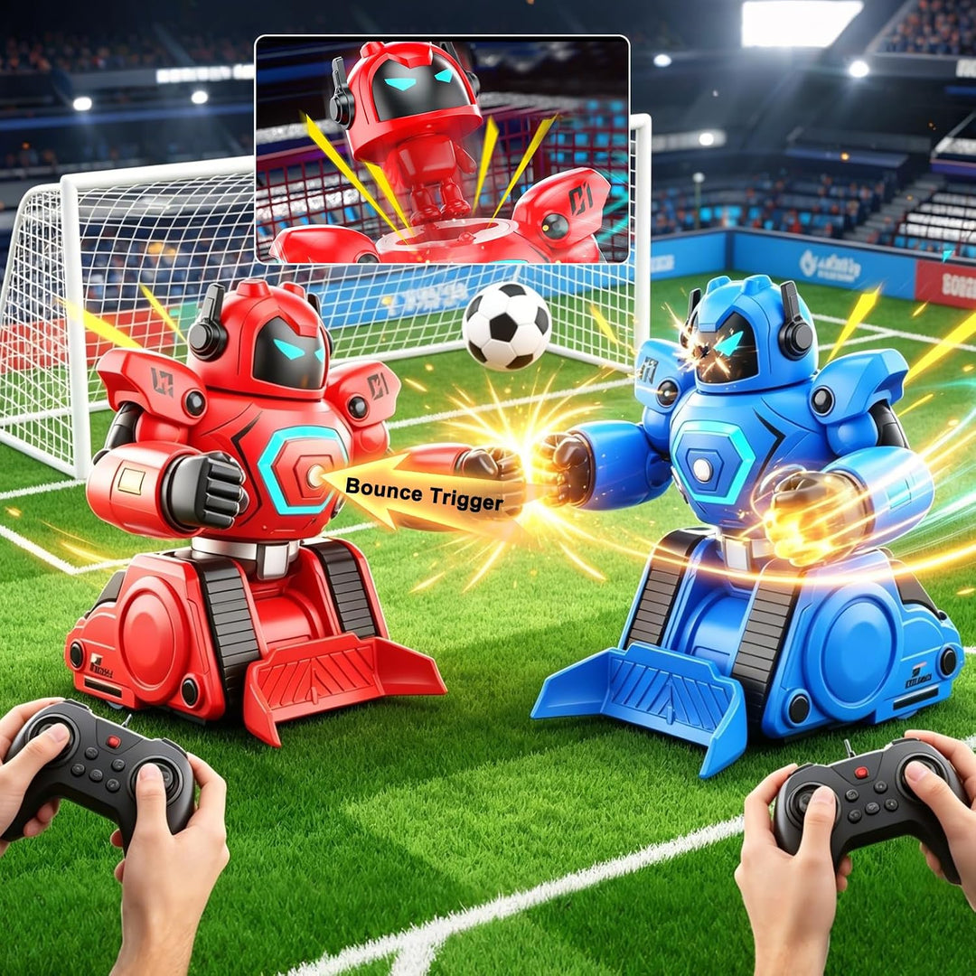 2 Stück Ferngesteuerte Roboter, Kombat Boxkampf Roboter, Fussballspiel Duell-Kampfmodus, Sound und L
