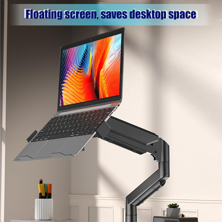 Laptop Arm,2-In-1 Monitorhalter Mit Laptopablage, Belastbar Bis 10 Kg,Verstellbarer Laptoparm,Kompat