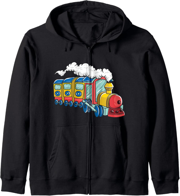 Cartoon Dampflokomotive I Kinder Zug I Eisenbahn Dampflok Kapuzenjacke