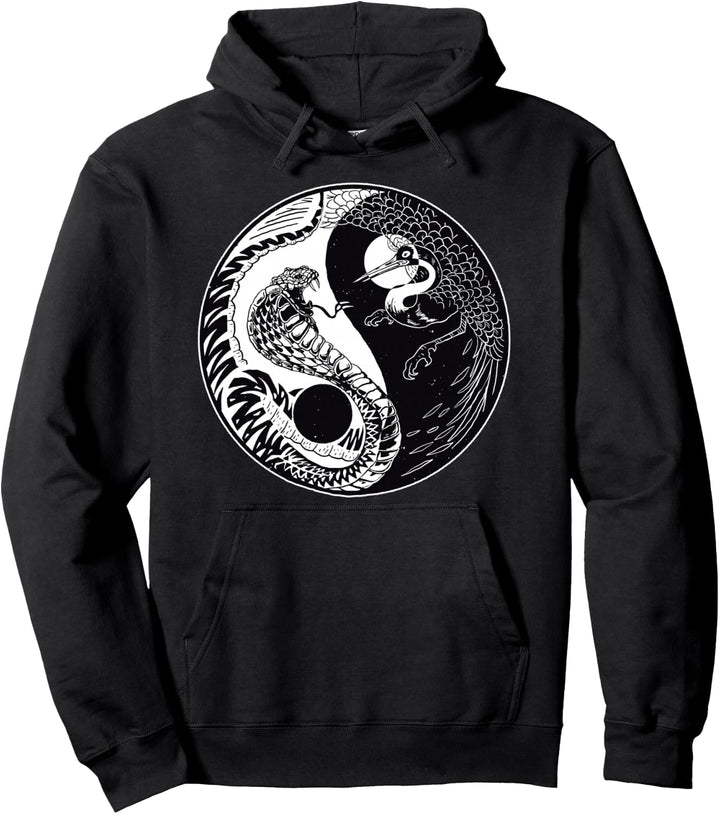 Schlange Ying und Yang Balance Gleichgewicht Meditation Pullover Hoodie