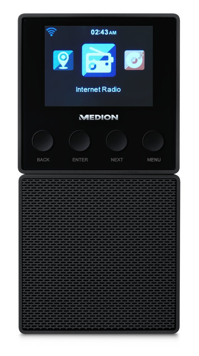 MEDION E85032 WLAN Internet Küchen Steckdosenradio (Abnehmbarem Streaming Lautsprecher, integriertes