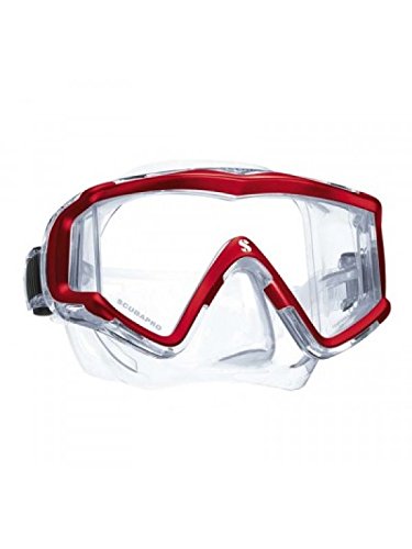 Scubapro Crystal Vu Tauch Maske Transparent, Rot, Transparent, Rot