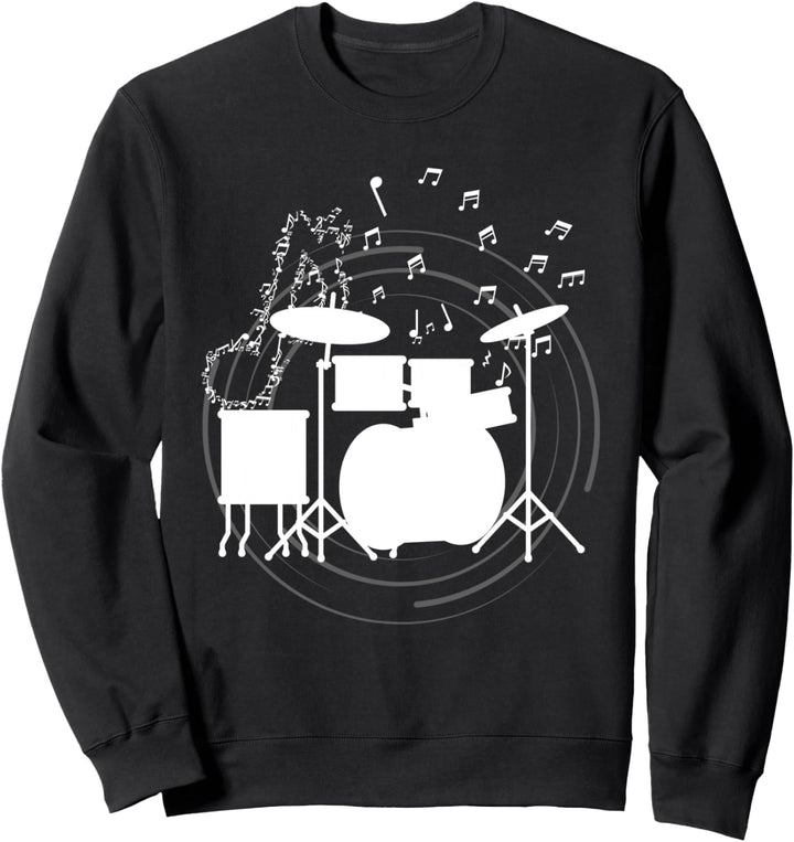 Rock Musikinstrument Musik Noten Hobby Drummer Schlagzeug Sweatshirt