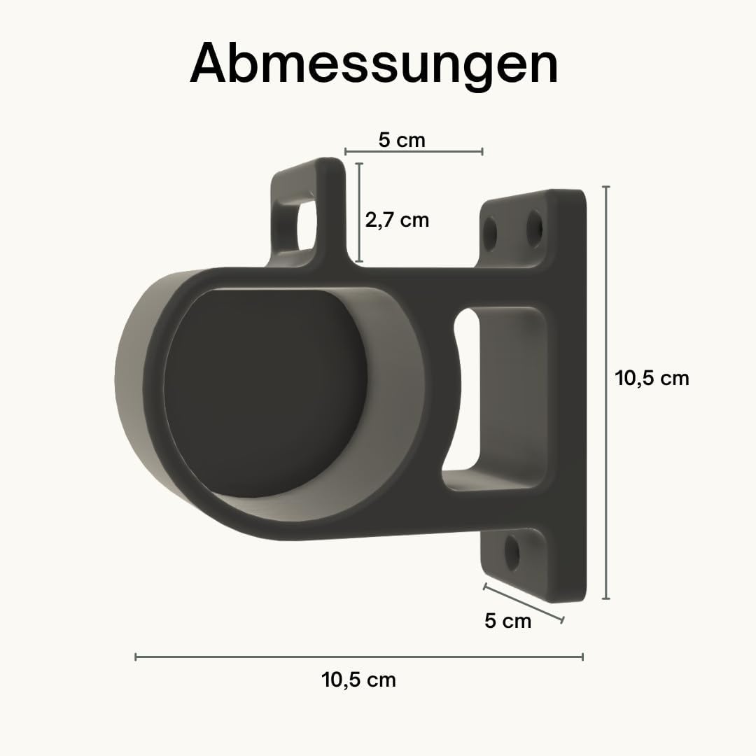 Wandhalterung Typ 2 Ladekabel seitlich | EV Steckerhalter mit Kabelhalter | Made in Germany | wetter