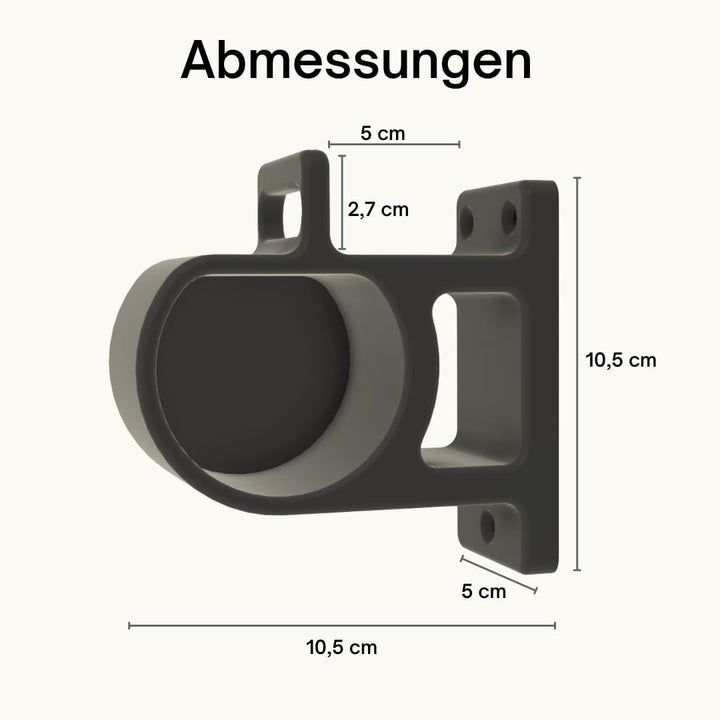 Wandhalterung Typ 2 Ladekabel seitlich | EV Steckerhalter mit Kabelhalter | Made in Germany | wetter