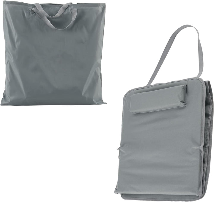[en.casa] Strandmatte Cellorigo 2er Set Strandliege klappbar Dunkelgrau Sonnenmatte mit 5-Fach Verst
