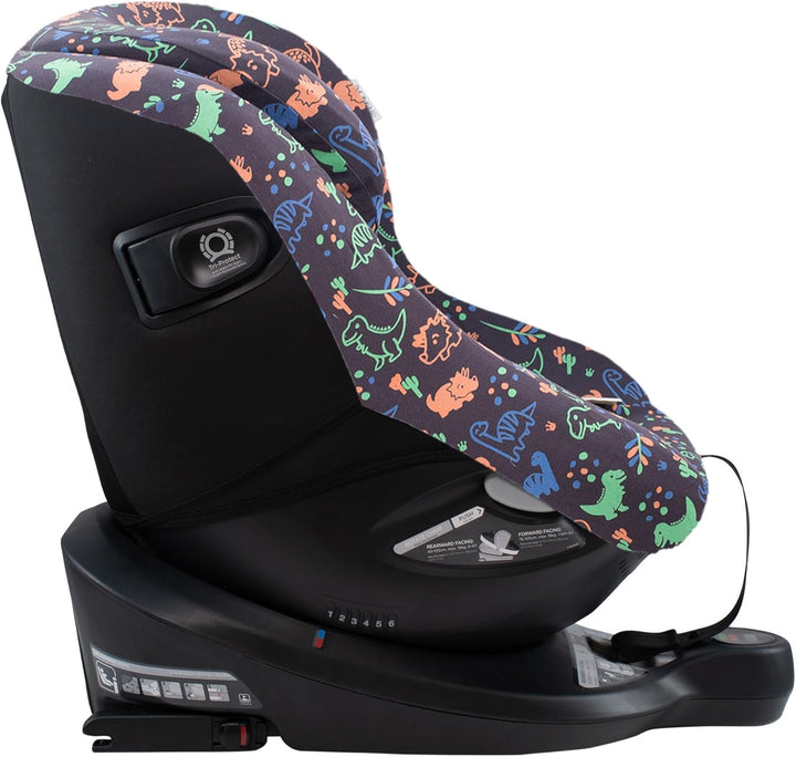 JYOKO Kids Bezug aus Baumwolle, kompatibel mit Joie I-Spin 360 und Joie I-Safe (Happy Dino) Happy Di