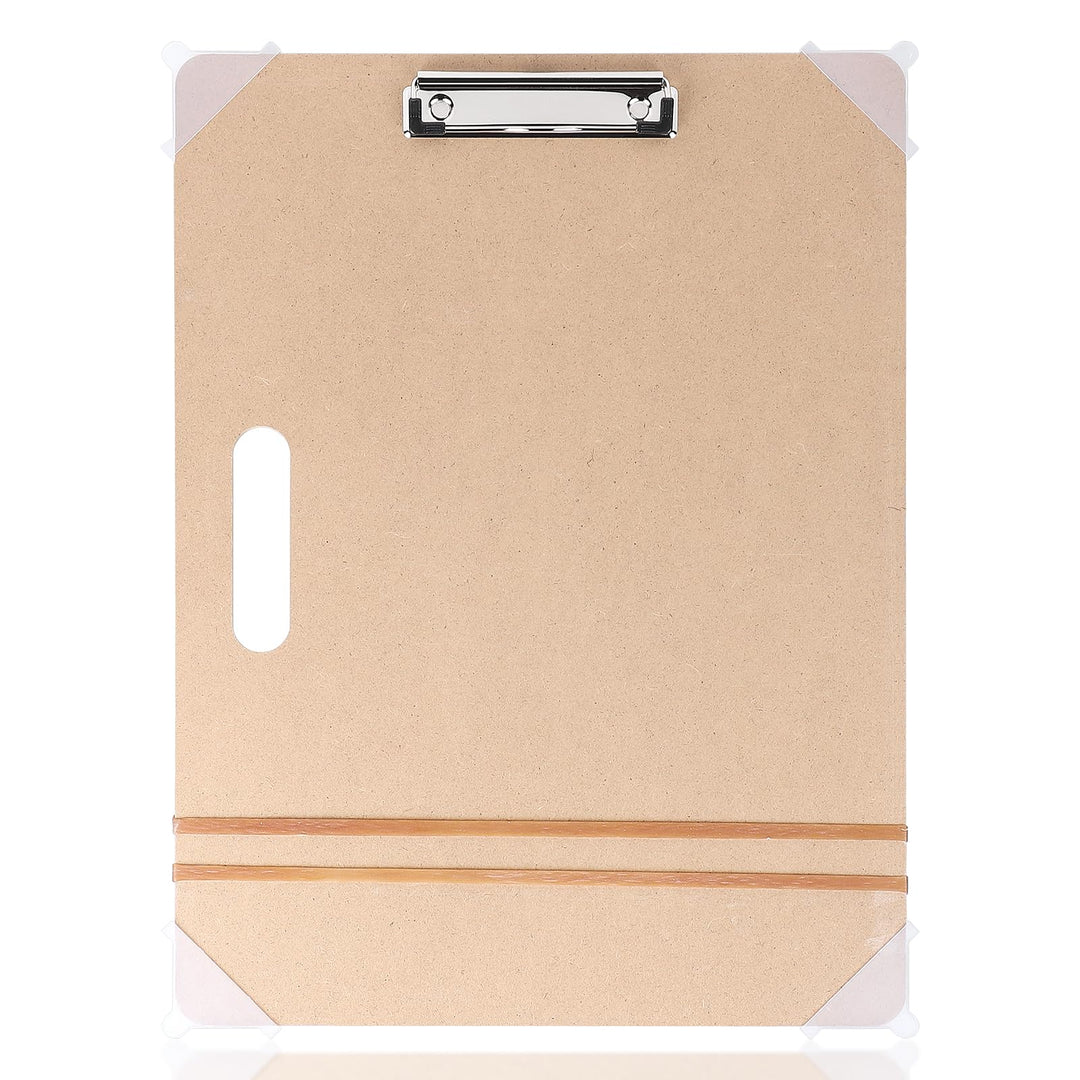 CPROSP Drawing Board Wooden 43 * 32 cm, Wooden Sketch Board mit Dreieck Eckenschutz, Robustem Clip u