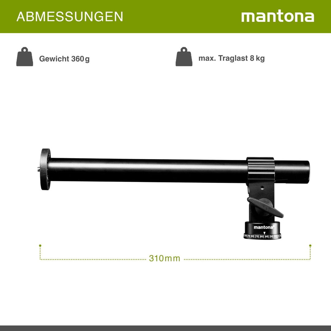 Mantona Stativauslegearm und Mittelsäule (31 cm)