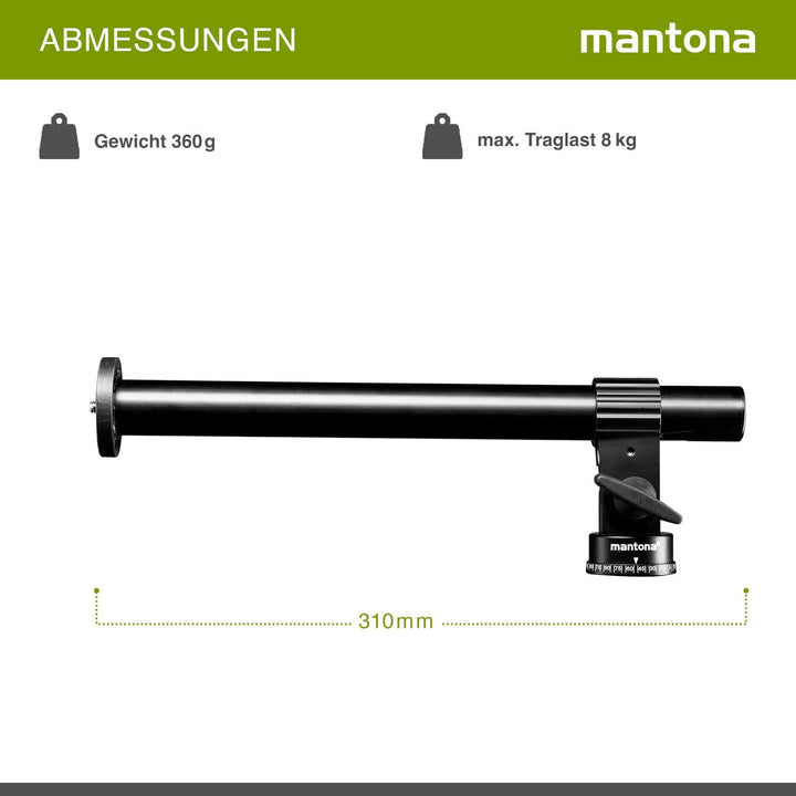Mantona Stativauslegearm und Mittelsäule (31 cm)