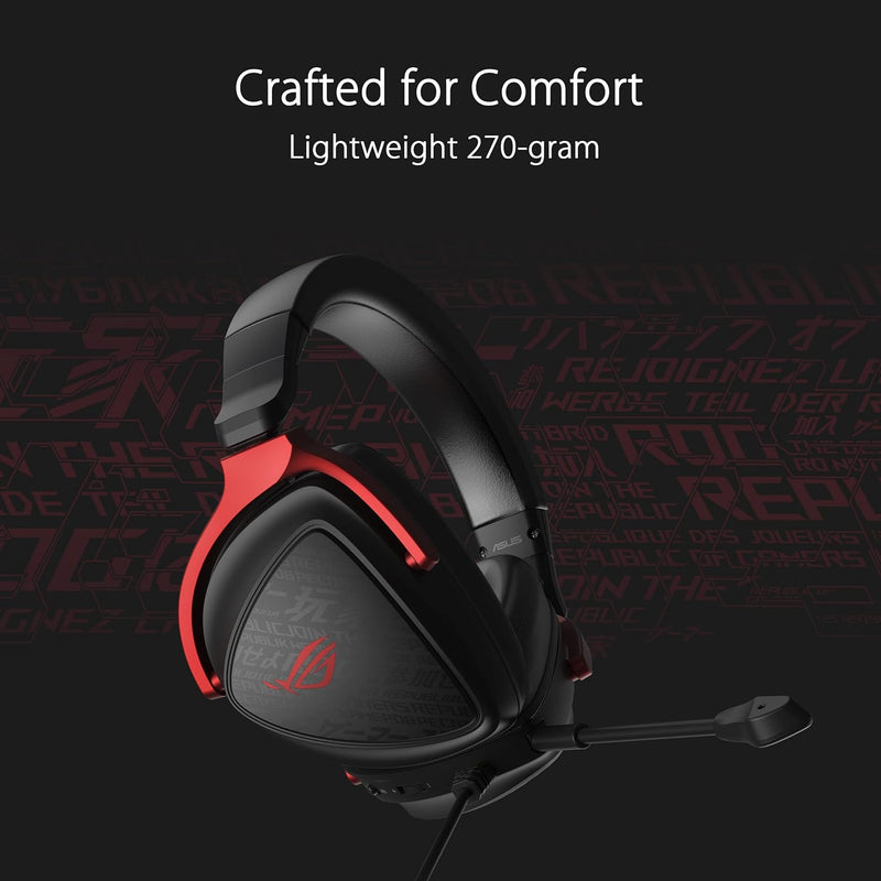 ASUS ROG Delta S Core Gaming Headset (3.5 mm-Anschluss, abnehmbares Mikrofon, kompatibel mit PCs, Ma