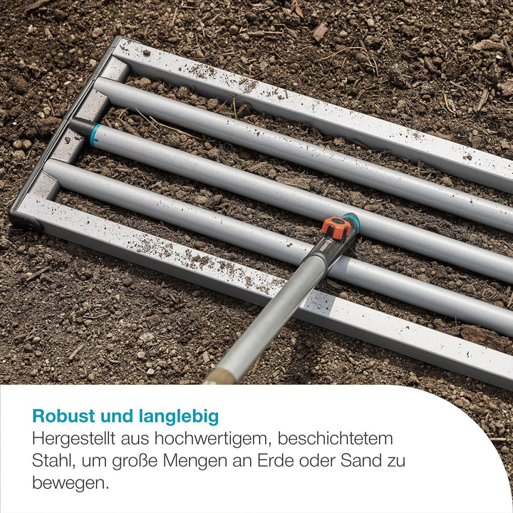 Gardena combisystem Rasen Rakel 76 cm, Nivellierrechen für effiziente Rasenpflege, für alle combisys