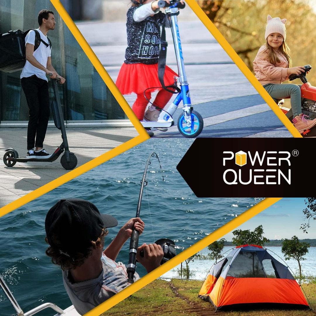 Power Queen 12Volt 6Ah LiFePO4 Batterie, Wiederaufladbare Lithium-Batterie mit 3000+ Deep Cycles, Ei