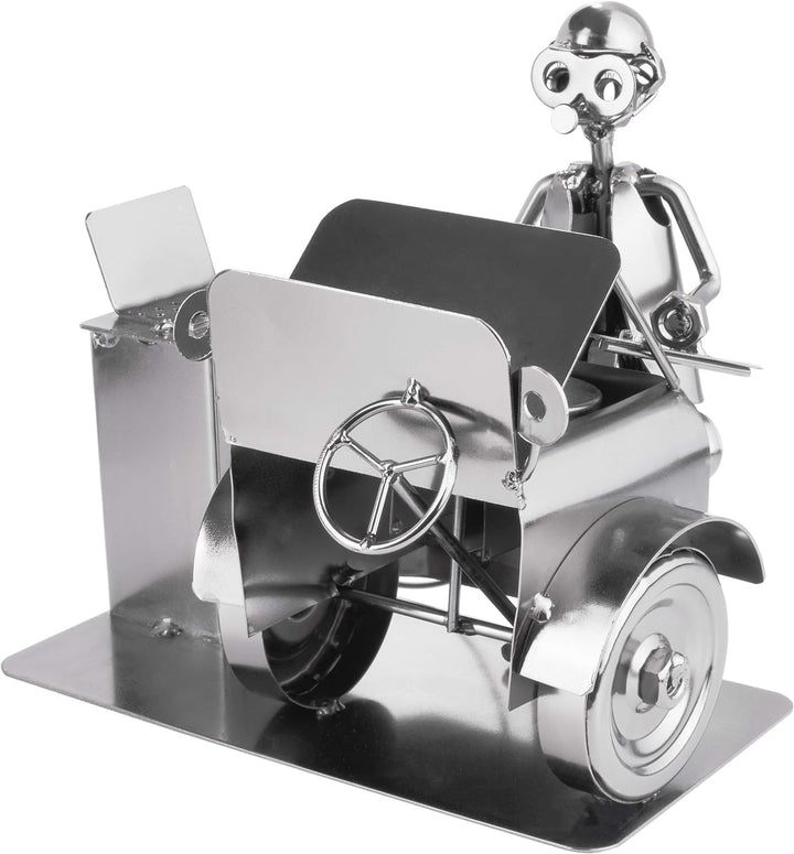 BRUBAKER Schraubenmännchen Automechaniker - Handarbeit Eisenfigur Metallmännchen - Metallfigur Gesch