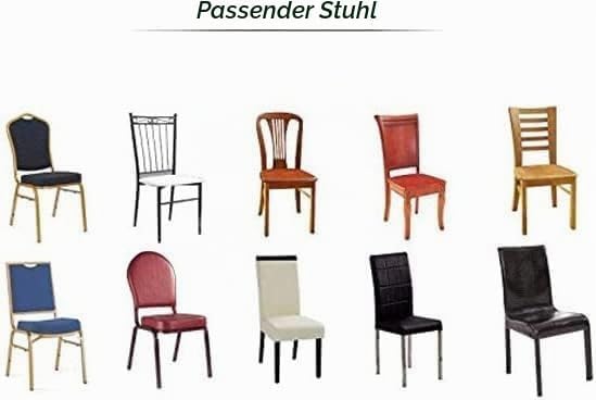 iEventStar Stuhlhussen Kunstleder PU Leder Lederoptik Wasserdicht Stuhlbezüge Sitzfläche Stuhlbezug
