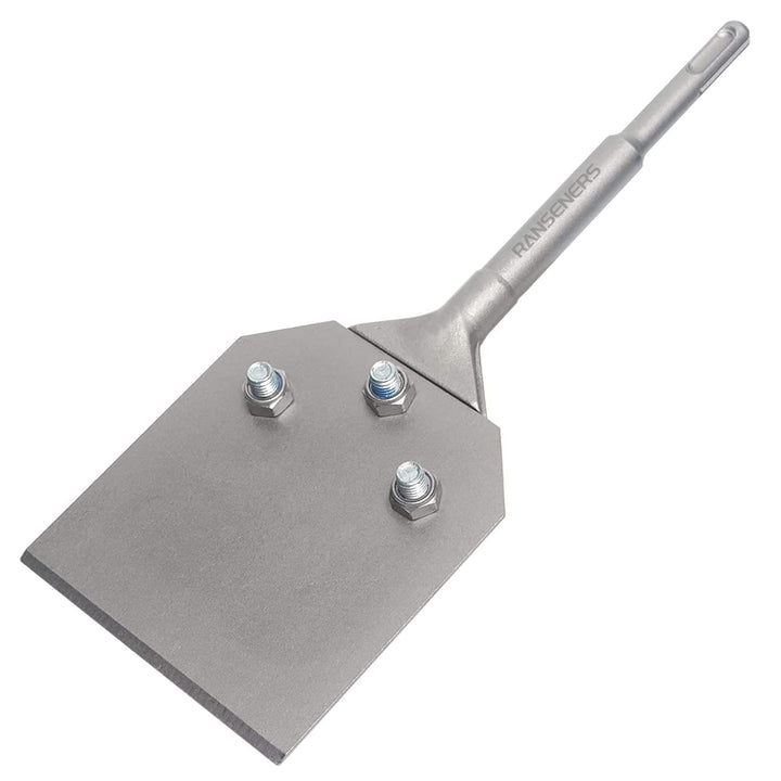 RANSENERS Spachtelmeissel SDS-Plus 250x100 mm, Bodenschaber für Abziehen von Fussbodenkleber, Teppic