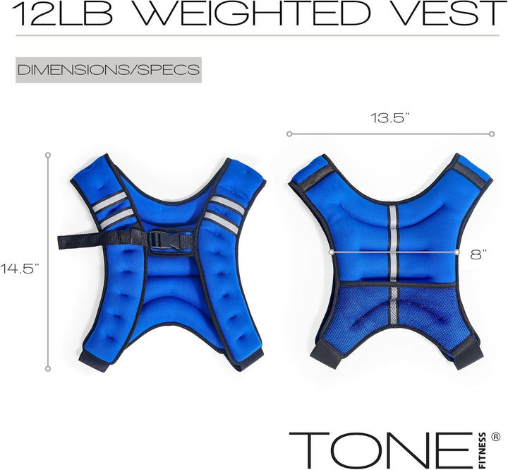 Tone Fitness Gewichtsweste, 5,4 kg blau, blau