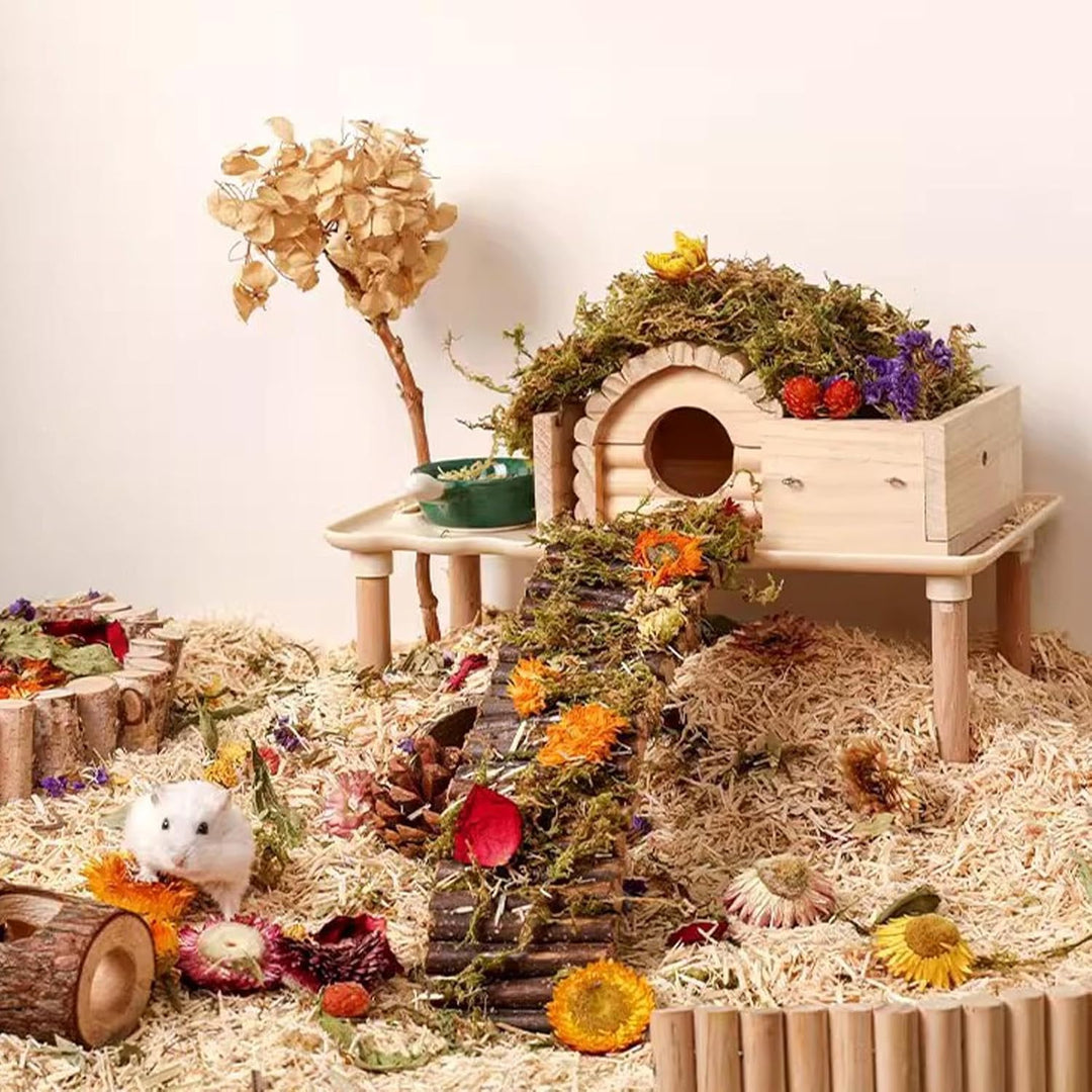 Generisch Hamsterkäfig-Einstreu, Einstreu für Hamster - Natürliche Trockenblumen-Gerbil-Bettwäsche |