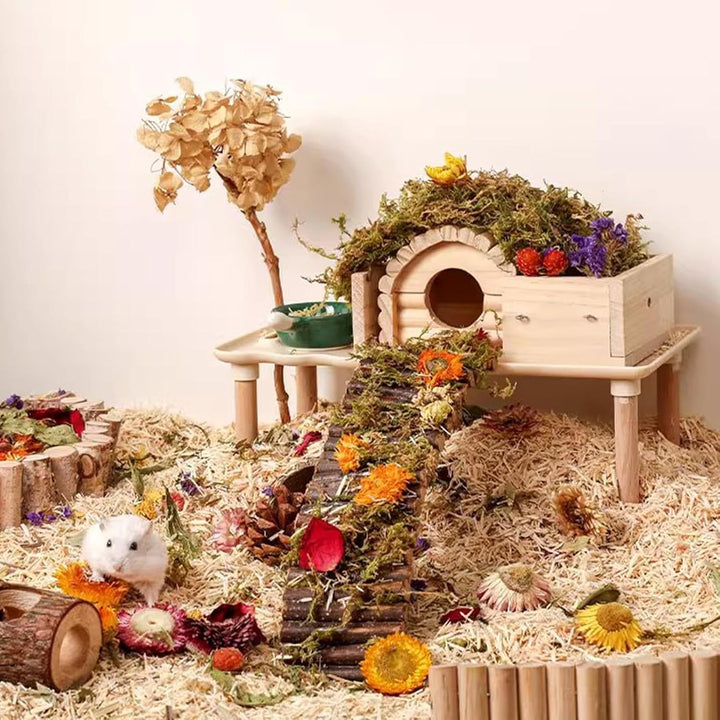 Generisch Hamsterkäfig-Einstreu, Einstreu für Hamster - Natürliche Trockenblumen-Gerbil-Bettwäsche |