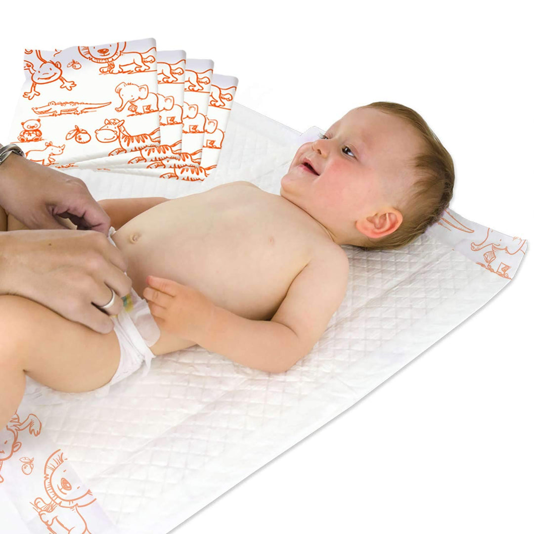 Teqler Baby-Wickelunterlagen: Wickelunterlagen mit verschiedenen Motiven für unterwegs, hygienisch m