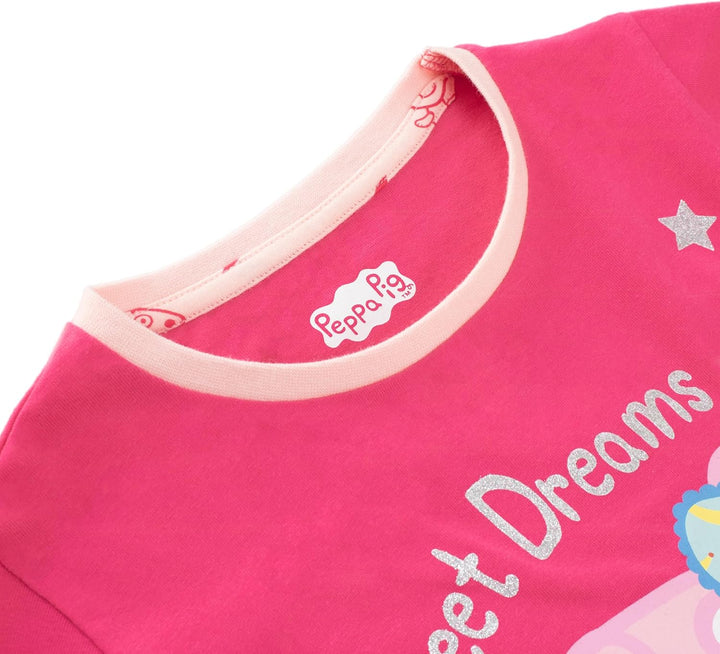 Peppa Wutz Schlafanzug | 100% Baumwolle Schlafanzüge für Mädchen | Langarm Pyjama Kinder 92 Mehrfarb