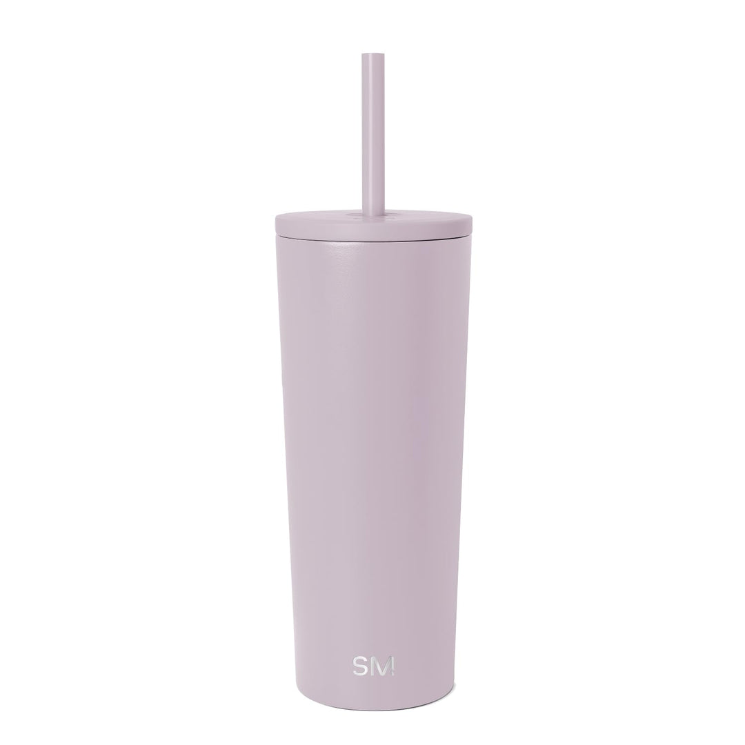 Simple Modern Thermobecher mit Strohhalm und Deckel | Trinkbecher mit Henkel Wiederverwendbare Edels