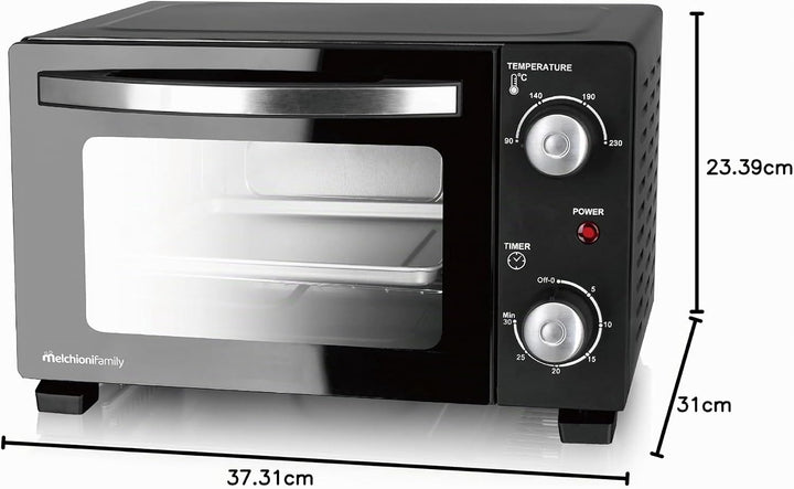 Melchioni Family | Elektro-Ofen Modell DEVIL 11 mit 11 Litern Kapazität, Temperatur einstellbar bis