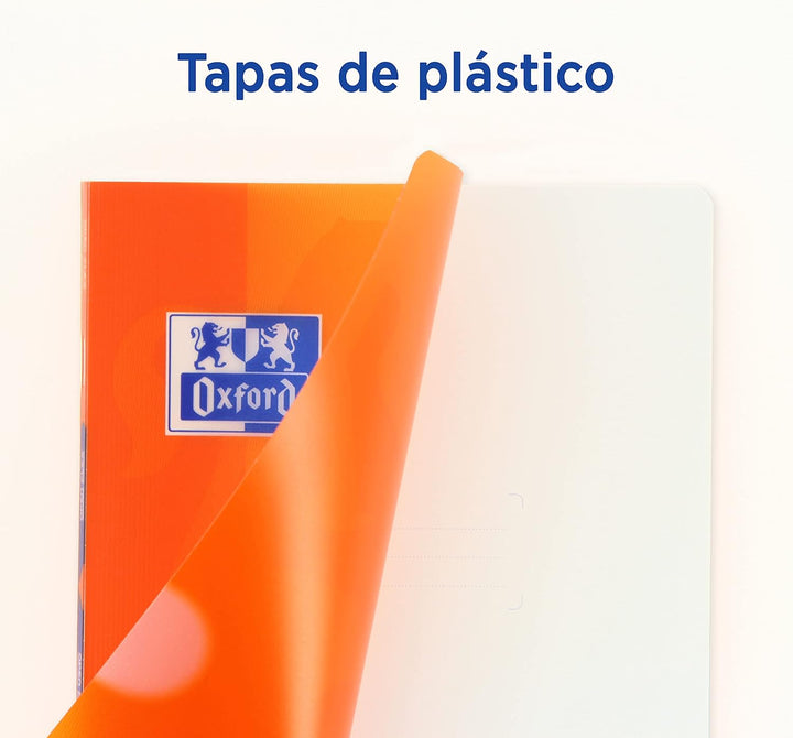 PAQ/10 LIBRETAS A5 48h. 90 g. eckige Röhren.4 x 4 C/M Tapa Kunststoff Oxford Single, Single
