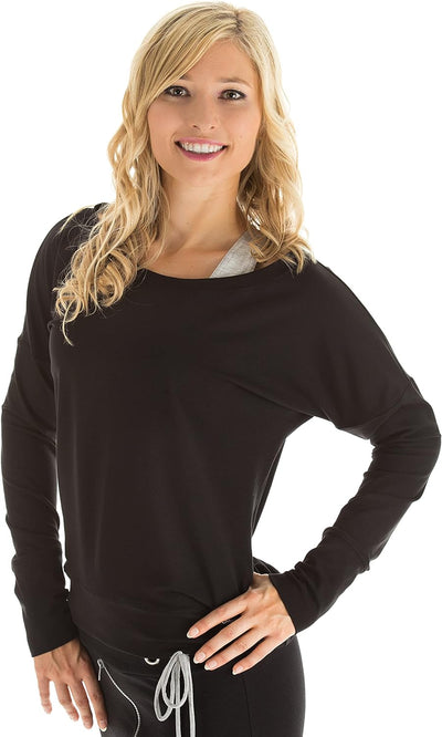 Winshape Damen Freizeit Sport Dance Fitness Longsleeve WS2 S Schwarz, S Schwarz