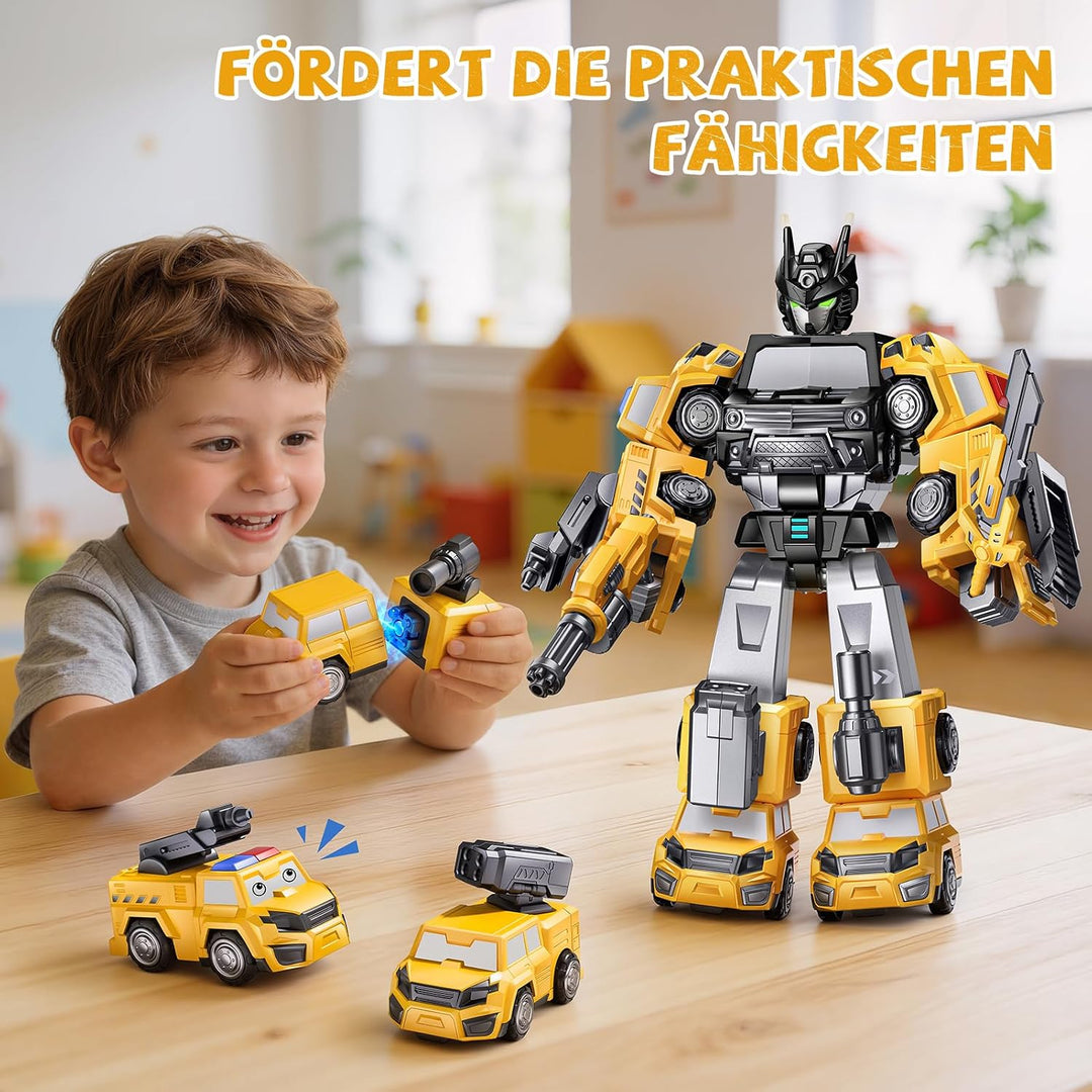 5In1 Transform Spielzeug füR Kinder,Abnehmbarer LKW Verwandelt Sich in Transforming Roboter,Robot Sp