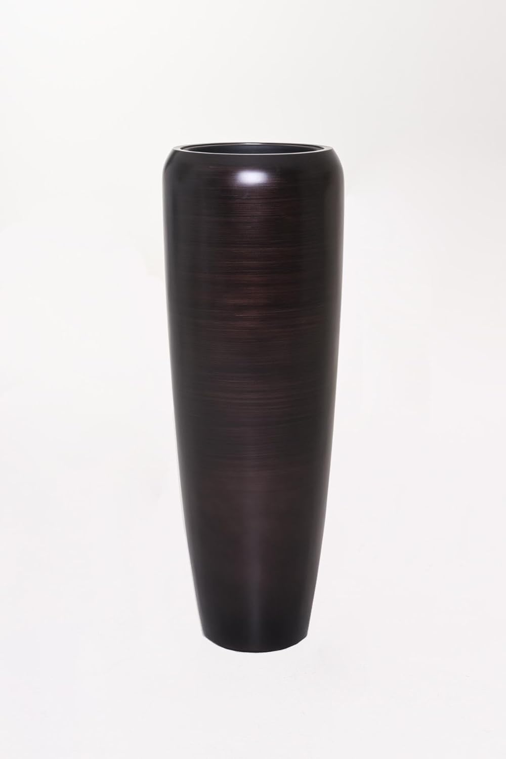 VIVANNO Pflanzkübel Pflanzgefäss Bodenvase exklusiv CAVITA Schwarz Braun Seidenmatt (97x34) Schwarz